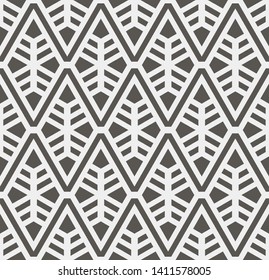 Seamless vector pattern. Abstract geometric background.  Monochrome stylish texture  