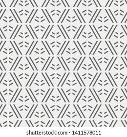 Seamless vector pattern. Abstract geometric background.  Monochrome stylish texture  
