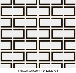Seamless vector pattern. Abstract geometric background.  Monochrome stylish texture  