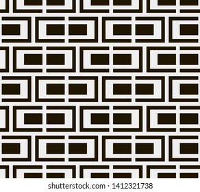 Seamless vector pattern. Abstract geometric background.  Monochrome stylish texture  