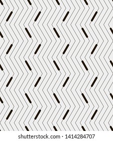 Seamless vector pattern. Abstract geometric background.  Monochrome stylish texture  