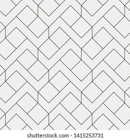 Seamless vector pattern. Abstract geometric background.  Monochrome stylish texture  