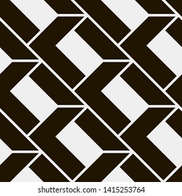 Seamless vector pattern. Abstract geometric background.  Monochrome stylish texture  