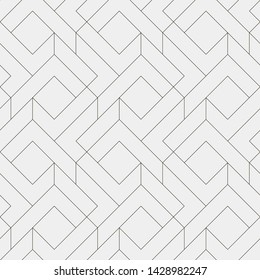 Seamless vector pattern. Abstract geometric background.  Monochrome stylish texture  
