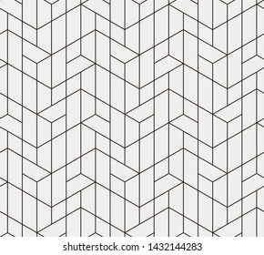 Seamless vector pattern. Abstract geometric background.  Monochrome stylish texture  