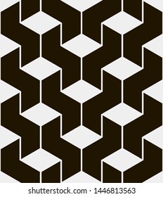 Seamless vector pattern. Abstract geometric background.  Monochrome stylish texture  