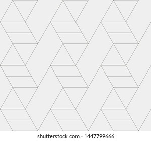 Seamless vector pattern. Abstract geometric background.  Monochrome stylish texture  