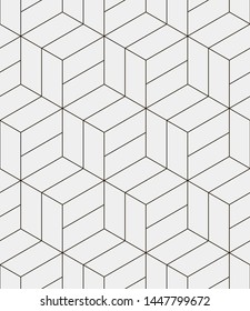 Seamless vector pattern. Abstract geometric background.  Monochrome stylish texture  