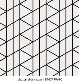 Seamless vector pattern. Abstract geometric background.  Monochrome stylish texture  