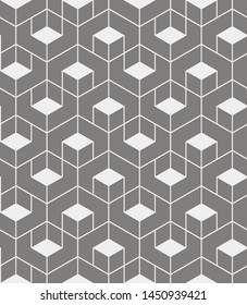 Seamless vector pattern. Abstract geometric background.  Monochrome stylish texture  