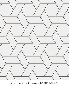 Seamless vector pattern. Abstract geometric background.  Monochrome stylish texture  
