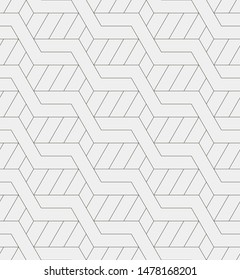 Seamless vector pattern. Abstract geometric background.  Monochrome stylish texture  