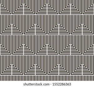 Seamless vector pattern. Abstract geometric background.  Monochrome stylish texture  