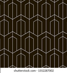 Seamless vector pattern. Abstract geometric background.  Monochrome stylish texture  