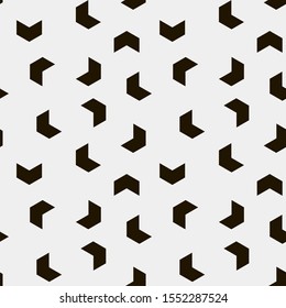 Seamless vector pattern. Abstract geometric background.  Monochrome stylish texture  