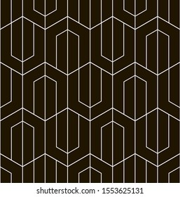Seamless vector pattern. Abstract geometric background.  Monochrome stylish texture  