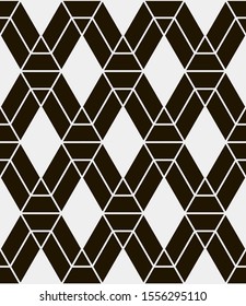 Seamless vector pattern. Abstract geometric background.  Monochrome stylish texture  