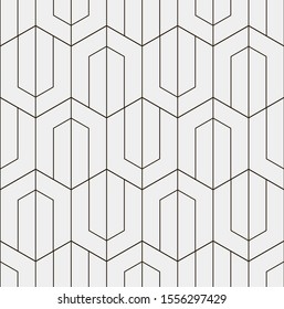 Seamless vector pattern. Abstract geometric background.  Monochrome stylish texture  