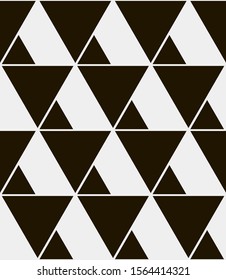 Seamless vector pattern. Abstract geometric background.  Monochrome stylish texture  