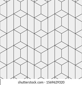 Seamless vector pattern. Abstract geometric background.  Monochrome stylish texture  