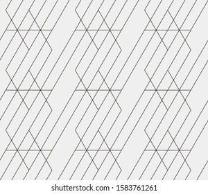 Seamless vector pattern. Abstract geometric background.  Monochrome stylish texture  