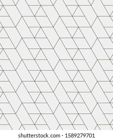 Seamless vector pattern. Abstract geometric background.  Monochrome stylish texture  