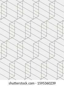 Seamless vector pattern. Abstract geometric background.  Monochrome stylish texture  