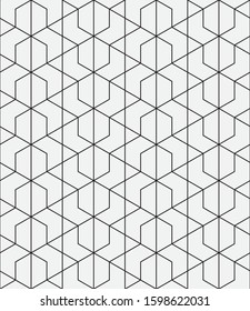 Seamless vector pattern. Abstract geometric background.  Monochrome stylish texture  