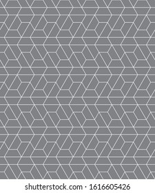 Seamless vector pattern. Abstract geometric background.  Monochrome stylish texture  hexagon