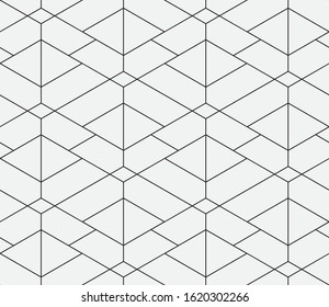 Seamless vector pattern. Abstract geometric background.  Monochrome stylish texture  
