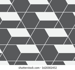 Seamless vector pattern. Abstract geometric background.  Monochrome stylish texture  
