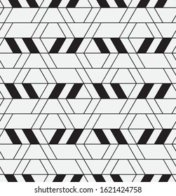 Seamless vector pattern. Abstract geometric background.  Monochrome stylish texture  
