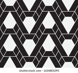 Seamless   vector pattern. Abstract geometric bold background. Monochrome  stylish texture.