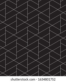 Seamless   vector pattern. Abstract geometric linear  background. Monochrome  stylish texture.