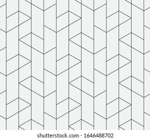 Seamless   vector pattern. Abstract geometric linear
 background. Monochrome  stylish texture.