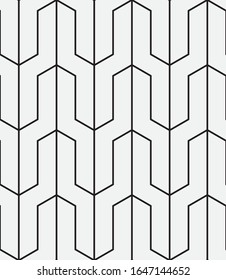 Seamless   vector pattern. Abstract geometric linear
 background. Monochrome  stylish texture.