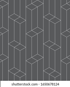 
Seamless   vector pattern. Abstract geometric linear background. Monochrome  stylish texture.
