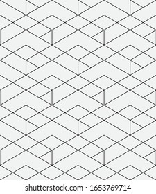 Seamless   vector pattern. Abstract geometric linear background. Monochrome  stylish texture
