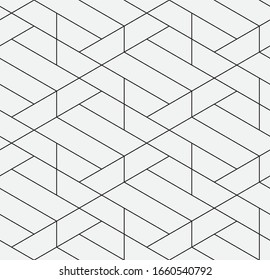 Seamless   vector pattern. Abstract geometric linear background. Monochrome  stylish texture.