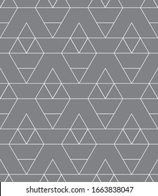 Seamless   vector pattern. Abstract geometric linear background. Monochrome  stylish texture.