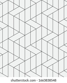Seamless   vector pattern. Abstract geometric linear background. Monochrome  stylish texture.