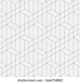 Seamless   vector pattern. Abstract geometric linear background. Monochrome  stylish texture.