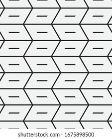 Seamless   vector pattern. Abstract geometric linear background. Monochrome  stylish texture.