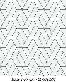 Seamless   vector pattern. Abstract geometric linear background. Monochrome  stylish texture.