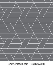 Seamless   vector pattern. Abstract geometric  background. Monochrome  stylish texture.