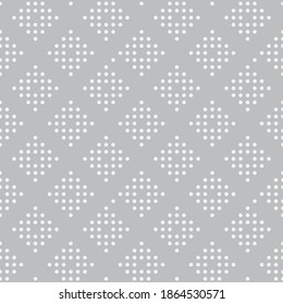 Seamless   vector pattern. Abstract geometric polka dots background. Monochrome  stylish texture.