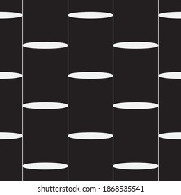 
Seamless   vector pattern. Abstract geometric oval background. Monochrome  stylish texture.

