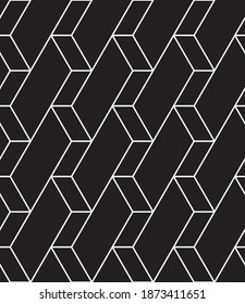 Seamless   vector pattern. Abstract geometric reticulate background. Monochrome  stylish texture.