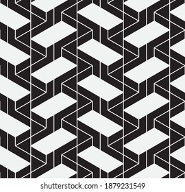 
Seamless   vector pattern. Abstract geometric reticulate background. Monochrome  stylish texture.
