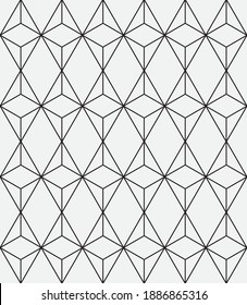 Seamless   vector pattern. Abstract geometric reticulate background. Monochrome  stylish texture.
